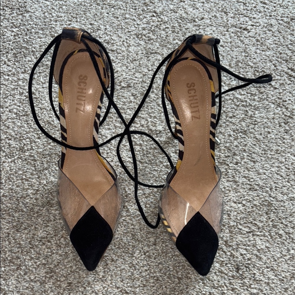 Schutz Black and Tan Women's Shoes